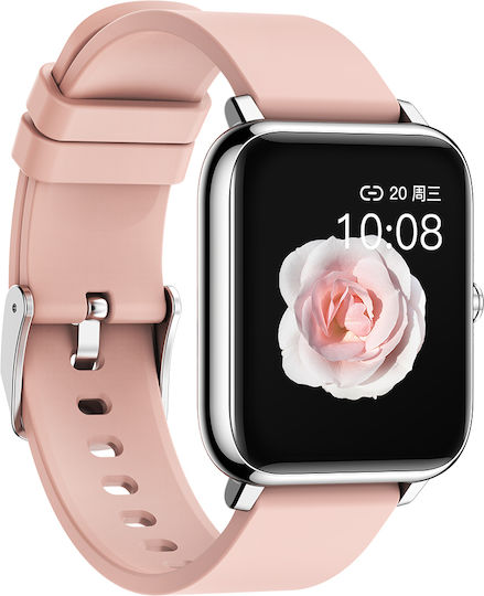 Smartwatch Plus Bakeey Idealstore Water Resistant Camera Control Heart Rate Monitor Blood Pressure Pulse Oximeter Pink Color