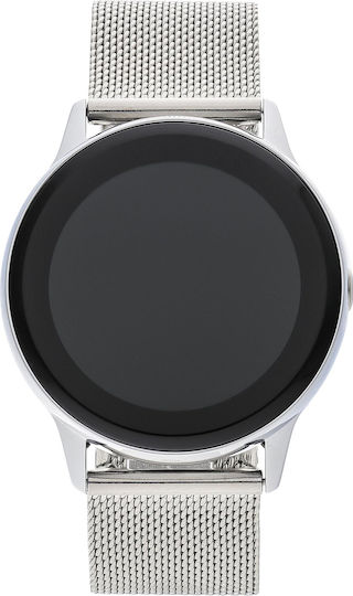 Marea B58008 39mm Smartwatch with Heart Rate Monitor (Rose Gold & White Silicone Strap) view 3