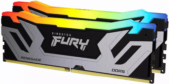 Kingston Fury Renegade RGB 48GB DDR5 RAM with 2 Modules (2x24GB) and 8400 Speed for Desktop (KF584CU40RSAK2-48) vue 2