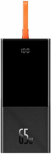 Baseus Elf Power Bank 20000mAh 65W with 2 USB-A Ports and USB-C Port Power Delivery Black view 2