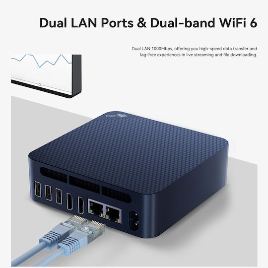 Beelink EQ14 Mini PC (N-Series N150/16GB DDR4/500GB SSD/W11 Pro) vue 2