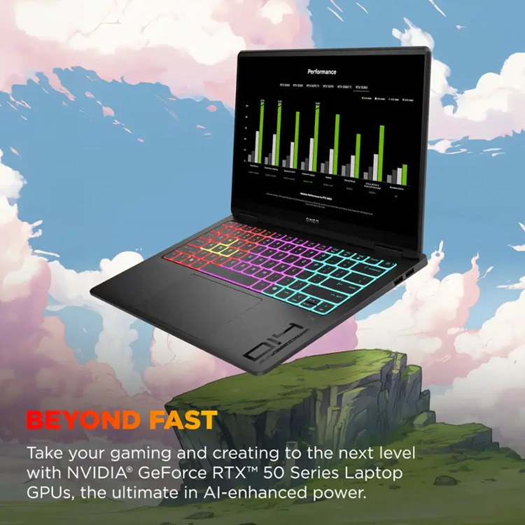 HP OMEN Transcend 14" OLED 120Hz (Ultra 7-255H/32GB/1TB SSD/GeForce RTX 5060/W11 Home) (US Keyboard) view 3