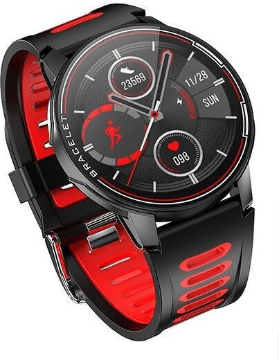 Men's Sports Smartwatch Nubi Rs6 Heart Rate Calories Blood Pressure Notifications Ip68 Waterproof Red view 6