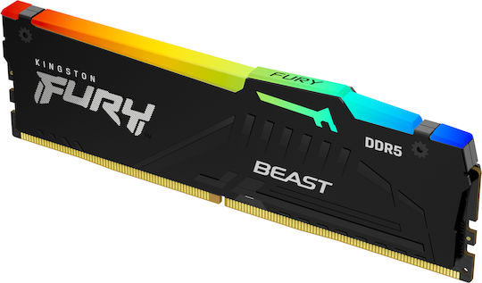 Kingston Fury Beast RGB DDR5 with Module 1x32GB and Speed 5200 for Desktop KF552C40BBA-32
