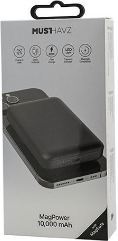Musthavz MHPWRMP10A4BLK MagSafe Power Bank 10000mAh Black