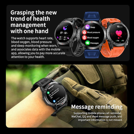 Aoke NX10 Smartwatch with Heart Rate Monitor (Black) view 9