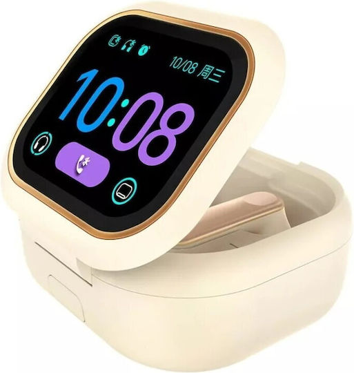 Honor Choice Cubuds Bluetooth Handsfree Earphones with Sweat Resistance and Charging Case Cream view 4