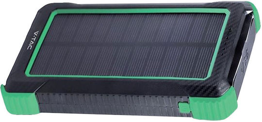 V-TAC Solar Power Bank 10000mAh 10W with USB-A Port Black