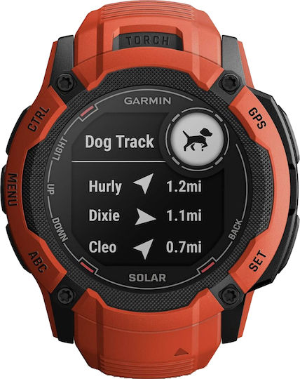 Garmin Instinct 2X Solar 50mm Waterproof Smartwatch with Heart Rate Monitor (Flame Red) view 4