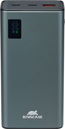 Rivacase VA1021 Power Bank 10000mAh with USB-A Port and USB-C Port Power Delivery / Quick Charge 3.0 Gray view 3