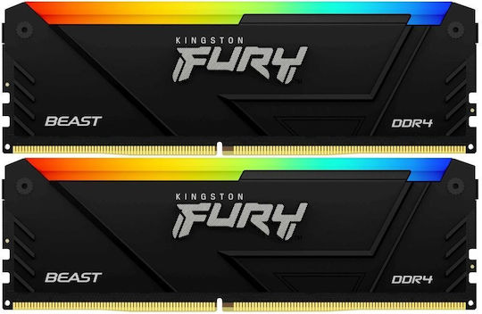 Kingston FURY Beast RGB DDR4 with Module 1x32GB and Speed 3200 for Desktop KF432C16BB12AK2/32 view 5