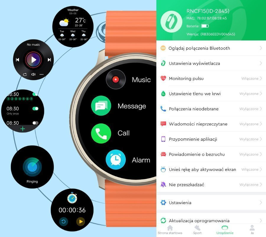 Rubicon Rncf15 Black Smartwatch Rncf15 视图 7