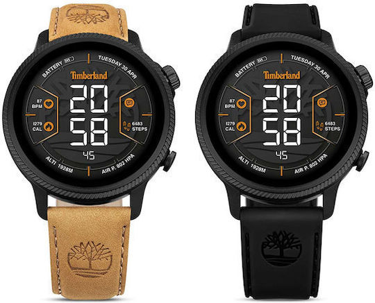 Timberland Trail Force S1 48mm Smartwatch with Heart Rate Monitor (Light Brown Leather Strap Gift Set) view 8