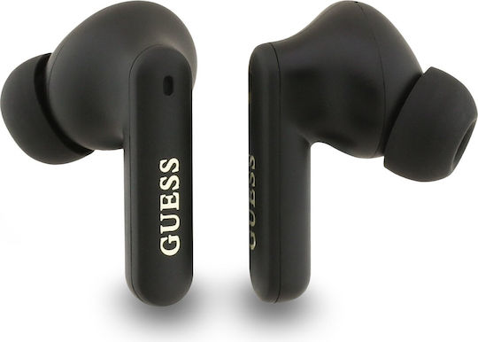 Guess 4G Script Logo In-ear Bluetooth Handsfree Earphones with Sweat Resistance and Charging Case Brown view 4