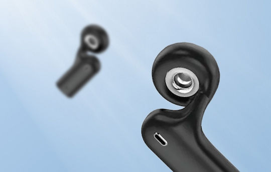 Foneng BL132 Open Ear Bluetooth Handsfree Earphones with Charging Case Black view 4