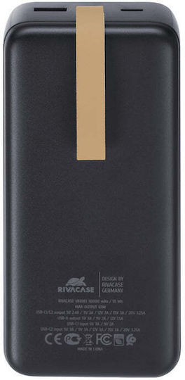 Rivacase VA1083 Power Bank 30000mAh 65W with USB-A Port and USB-C Port Black view 4
