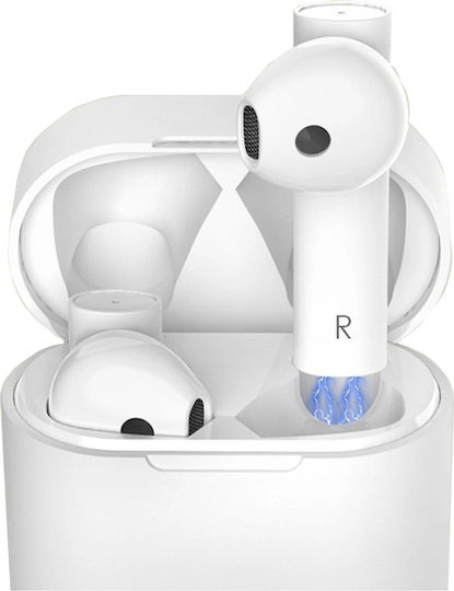 M6 Earbud Bluetooth Handsfree Earphones with Charging Case White view 3