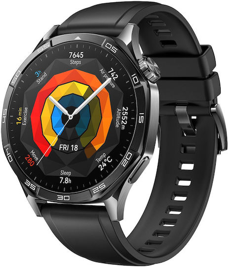 Huawei Watch GT 5 Stainless Steel 46mm Waterproof with Heart Rate Monitor (Black) view 6