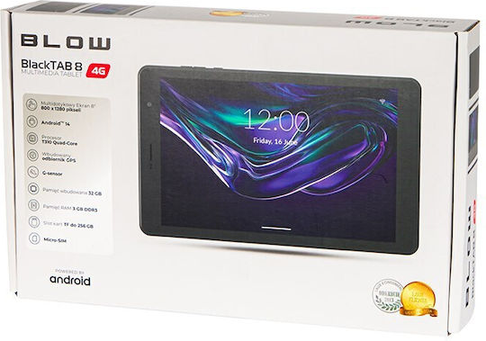 Blow BlackTAB8 4G 8Inches Tablet (3GB/32GB) Black view 5