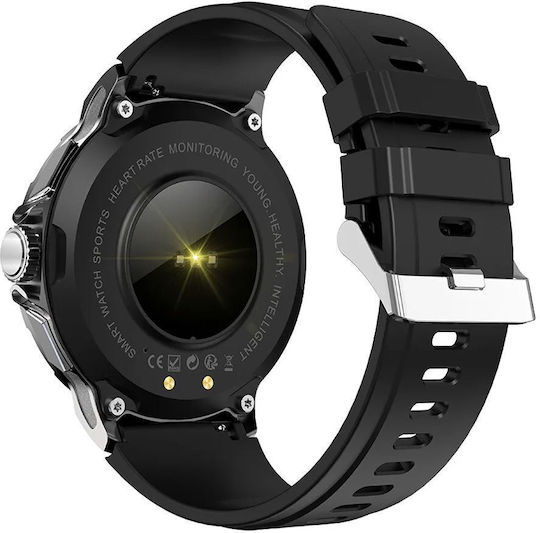 Aoke V69 Smartwatch with Heart Rate Monitor (Black Case / Black Silicone Strap) view 5