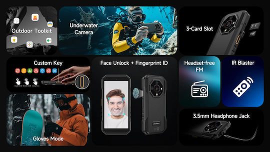 Ulefone Armor X32 Pro 5G Dual SIM (8GB/256GB) Future Black view 8