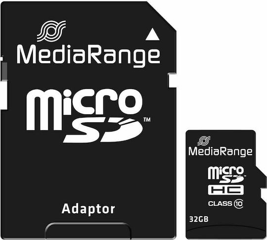 MediaRange MR959 microSDHC 32GB Class 10 A1 High Speed 80MB/s with Adapter