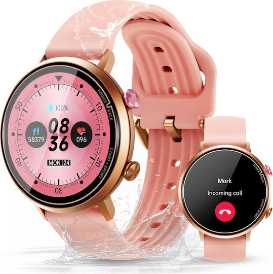 Oukitel BT60 Waterproof Smartwatch with Heart Rate Monitor (Pink) vue 5