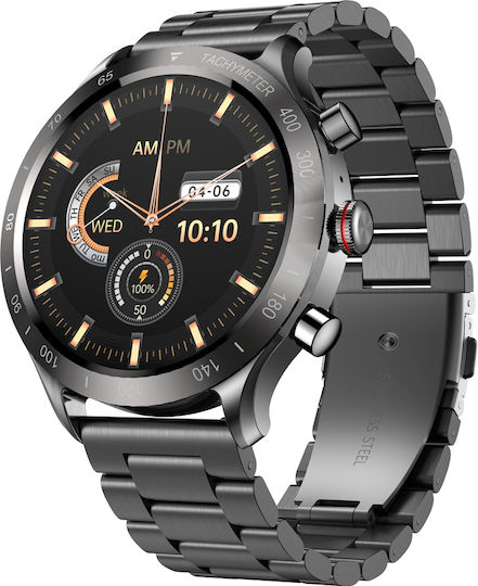 Riversong Motive 9 Max Stainless Steel Smartwatch with Heart Rate Monitor (Gray) view 1