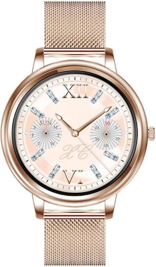 Kingwear MK20 Stainless Steel Smartwatch with SIM and Heart Rate Monitor (Beige) view 2