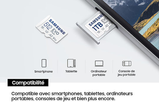 Samsung Evo Plus microSDXC 1TB U3 V30 A2 UHS-I with Adapter view 2