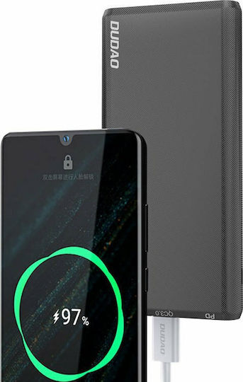 Dudao K12PQ Power Bank 10000mAh with 2 USB-A Ports and USB-C Port Power Delivery / Quick Charge 3.0 Black view 2