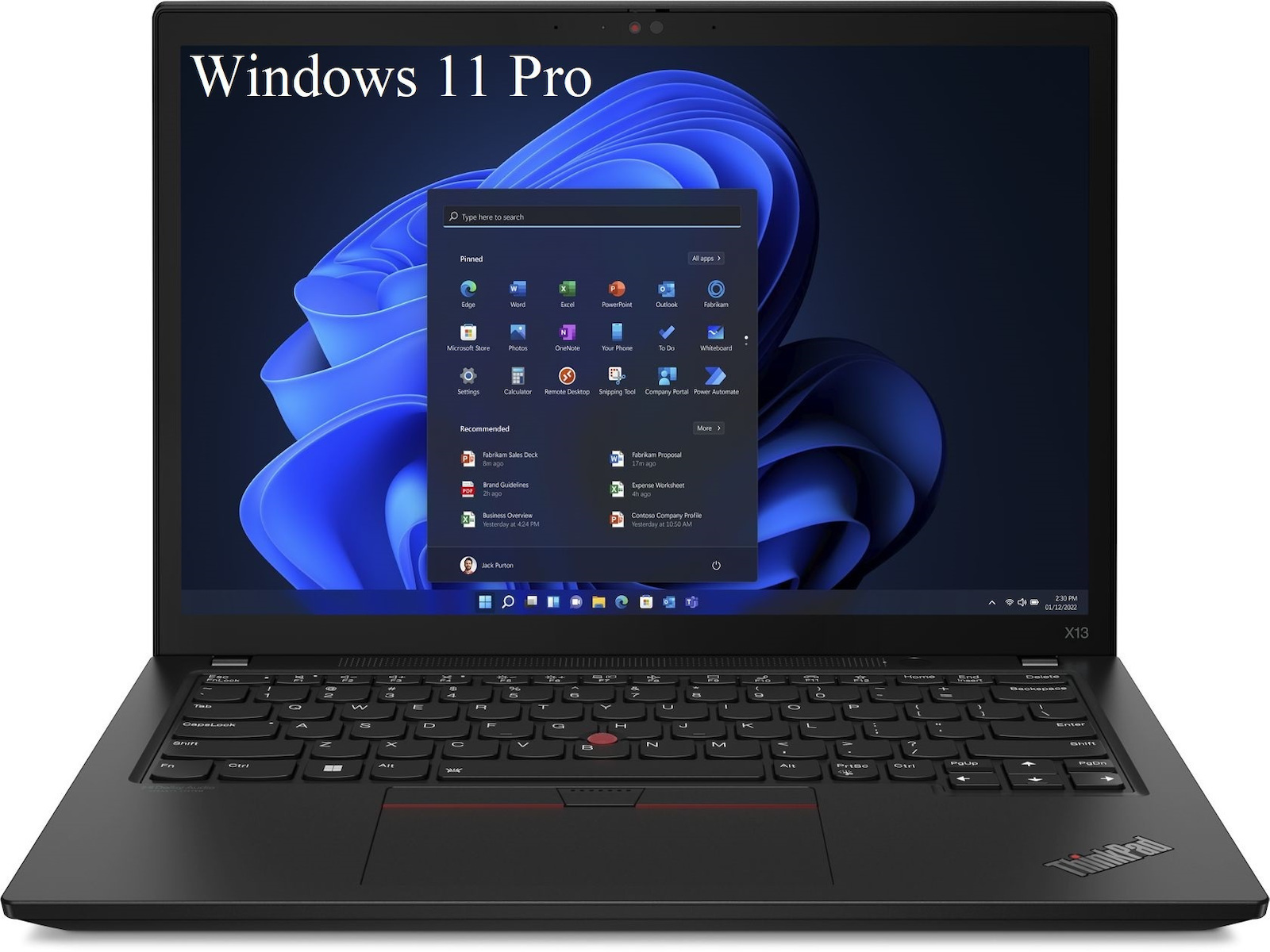 Lenovo ThinkPad X13 Gen 3 (Intel) 13.3" IPS FHD+ (i7-1270P/32GB/256GB SSD/W11 Pro) Thunder Black (US Keyboard)