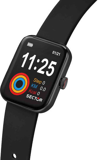 Sector S03 Gift Set Smartwatch with Heart Rate Monitor (Black Synthetic Strap) view 4