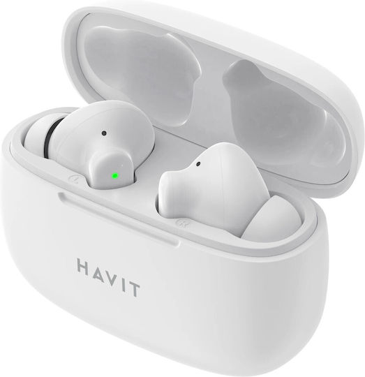 Havit TW967 In-ear Bluetooth Handsfree Earphones with Charging Case White view 3