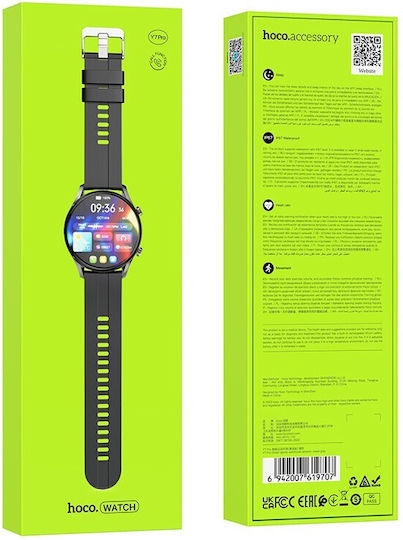Hoco Y7 Pro Aluminium Smartwatch with Heart Rate Monitor (Gray) view 4