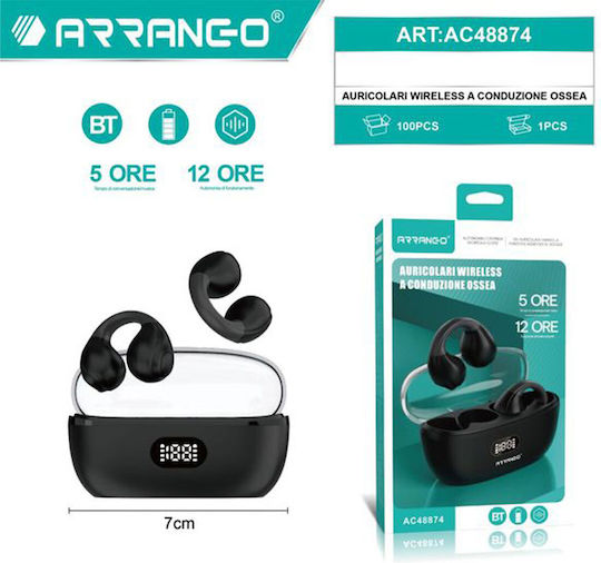 Arrango AC48874 Bone Conduction Bluetooth Handsfree Earphones with Charging Case Black view 1