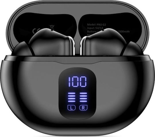 Tech-Protect Ultraboost Pro G2 In-ear Bluetooth Handsfree Earphones with Charging Case Black view 3