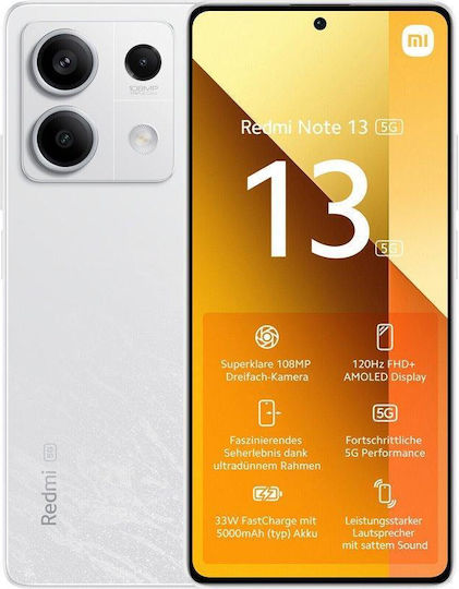 Xiaomi Redmi Note 13 5G Dual SIM (8GB/256GB) Arctic White view 1