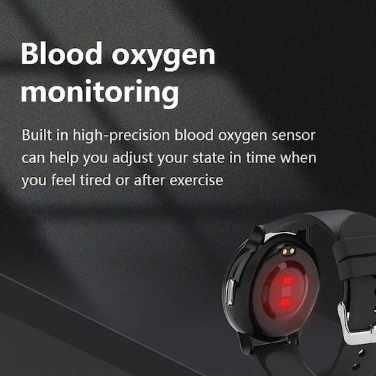 KL2 45mm Smartwatch with Heart Rate Monitor (Black) view 5