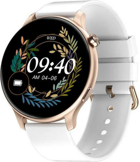 Viva Gold Smartwatch Idealstore Full Hd 1.28 Inch Screen 240x240 Resolution Blood Pressure Heart Rate Monitoring Ip67 Water Resistant Call Message Notifications Via Bluetooth Multi-sport Mode Android Ios Operating System view 1