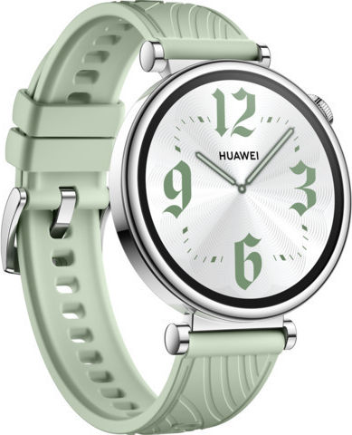Huawei Watch GT 4 Stainless Steel 41mm Waterproof with Heart Rate Monitor (Green Fluoroelastomer Strap) view 5