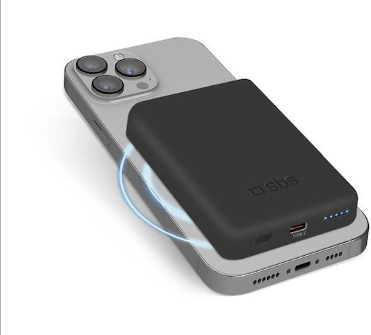 SBS MagSafe Power Bank 5000mAh 5W with USB-C Port Black view 1