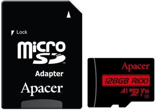 Apacer microSDXC 128GB U1 V10 A1 UHS-I 100MB/s with Adapter