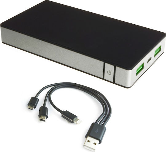 PowerNeed P10000B Power Bank 10000mAh with 2 USB-A Ports Black vue 6