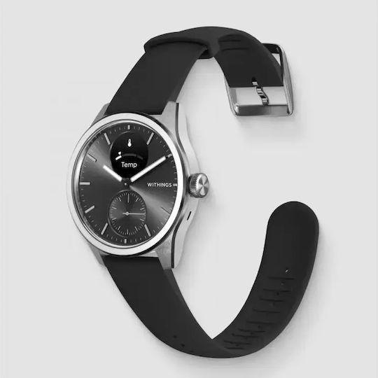 Withings ScanWatch 2 Stainless Steel 38mm Waterproof with Heart Rate Monitor (Black) view 4