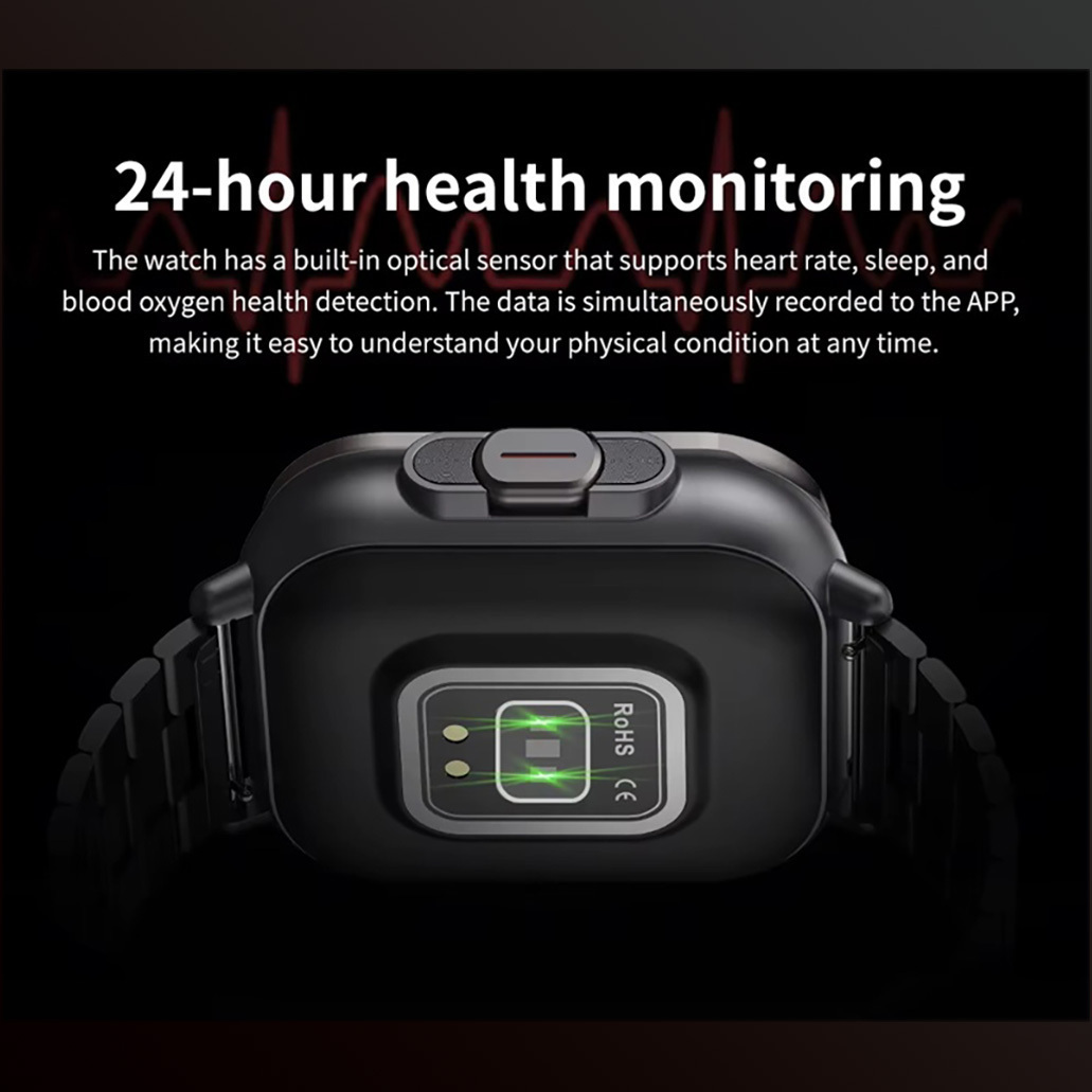 LD1 Aluminum Smartwatch with Heart Rate Monitor Black view 6