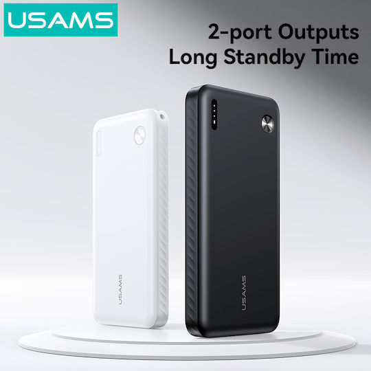 Usams CD253 Power Bank 10000mAh 10W with 2 USB-A Ports Black view 3