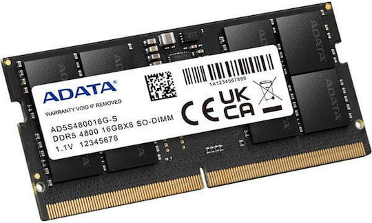 Adata DDR5 with Module 1x16GB and Speed 4800 for Laptop AD5S480016G-S view 3