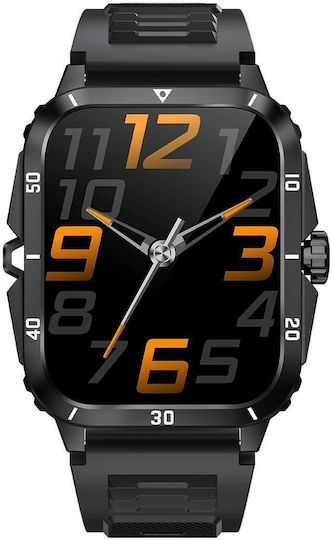 KT71 Smartwatch with Heart Rate Monitor (Black) view 2