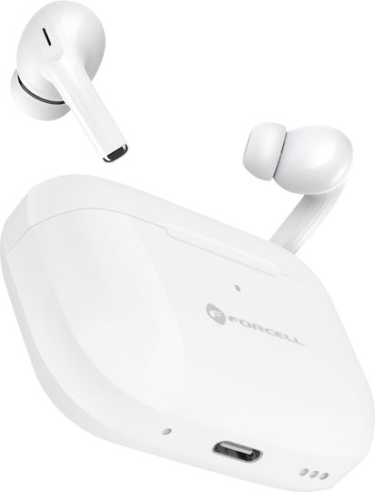Forcell Master PRO In-ear Bluetooth Handsfree Earphones with Sweat Resistance and Charging Case White view 5